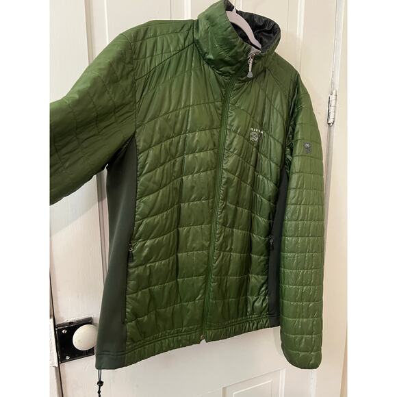 Mountain Hardwear Outdoor primaloft puffy Quilted Jacket coat Green Mens XL - Picture 6 of 10